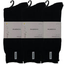 3 Pairs PREMIUM BAMBOO SOCKS Mens Heavy Duty Thick Work Socks BULK Cushion - Black