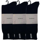3 Pairs PREMIUM BAMBOO SOCKS Mens Heavy Duty Thick Work Socks BULK Cushion - Navy Blue