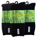 3 Pairs Mens Bamboo Rich Work Socks Thick Cushioned Anti Odour - Assorted