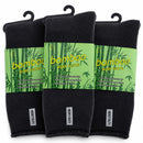 3 Pairs Mens Bamboo Rich Work Socks Thick Cushioned Anti Odour - Charcoal Grey