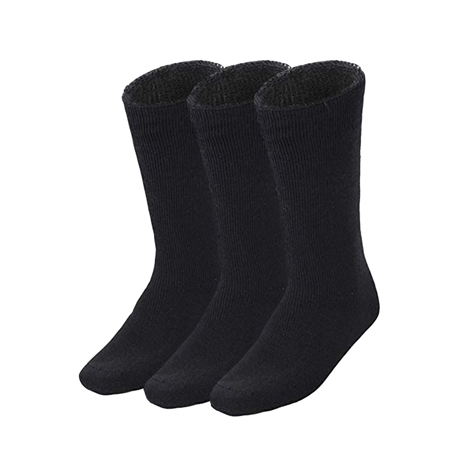 3 Pairs BAMBOO SOCKS Mens Heavy Duty Premium Thick Work Socks Cushion BULK - Black