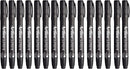 12x Artline Supreme Permanent Markers 0.4mm - Black Bulk Pack
