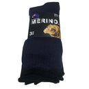 6 Pairs MERINO WOOL SOCKS Mens Heavy Duty Premium Thick Work Socks Cushion in Navy Blue