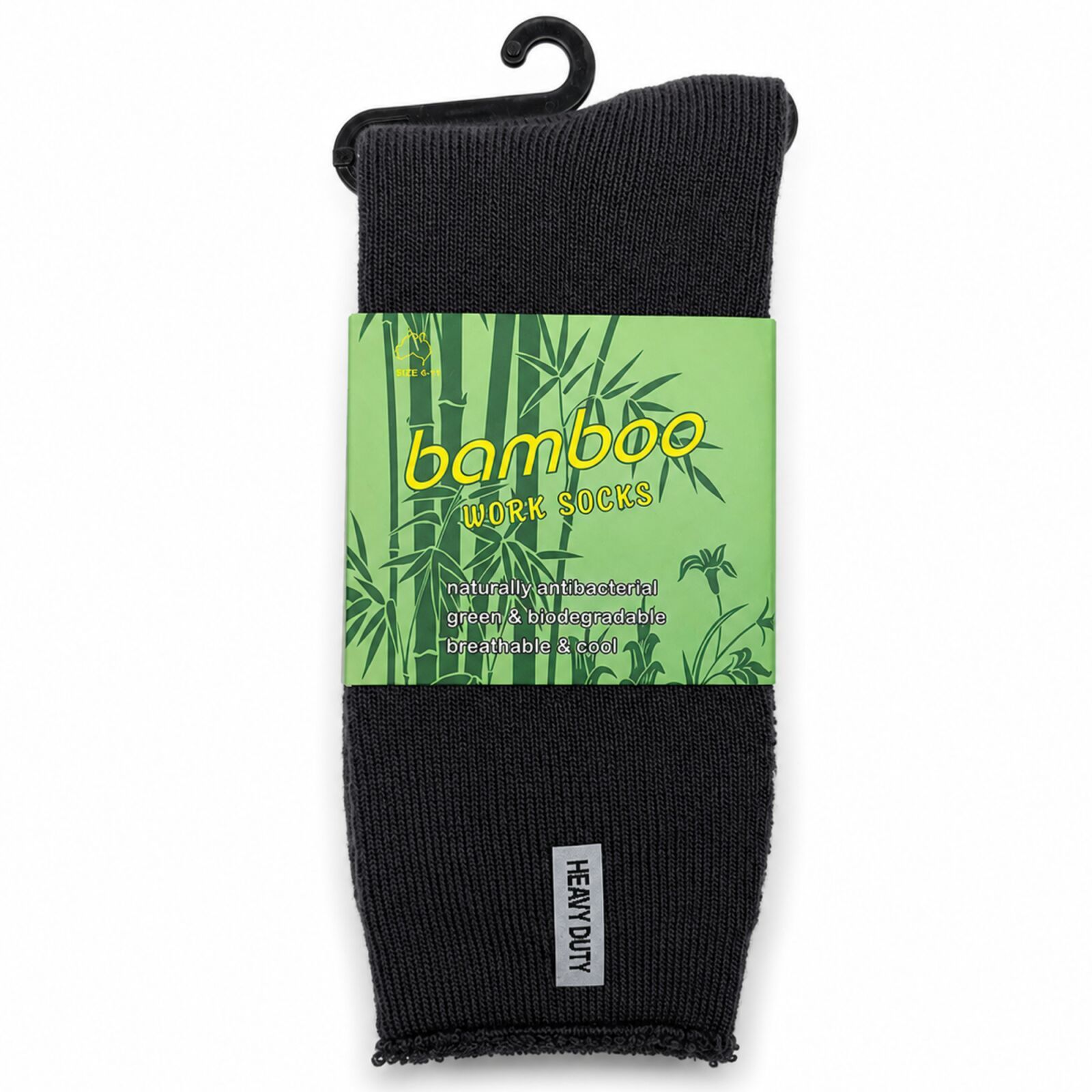 6 Pairs Mens Bamboo Rich Work Socks Thick Cushioned Anti Odour - Assorted