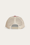 Ringers Western Hackett Trucker Baseball Cap Hat in Burgundy