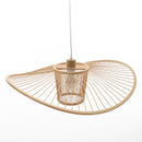 Elysian Breeze Natural Hand-Woven Bamboo Wide Brim Pendant Lamp