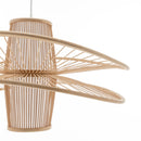 Elysian Breeze Double Natural Hand-Woven Bamboo Double Wide Pendant Lamp Light