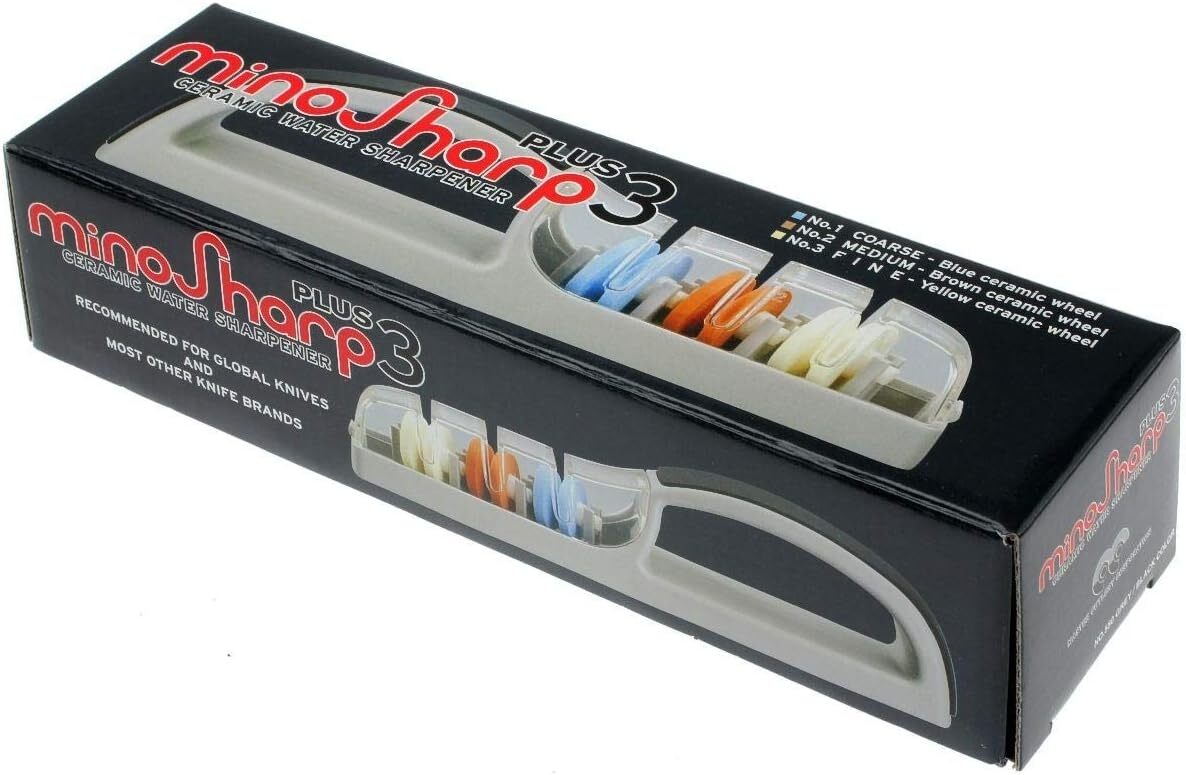 MinoSharp Plus 3-Stage Ceramic Water Knife Sharpener