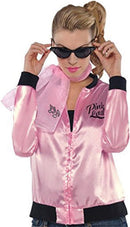 3x Grease Pink Ladies Party Costume Jacket Sandy Rizzo 50s Satin Shirt Halloween - Officially Licensed