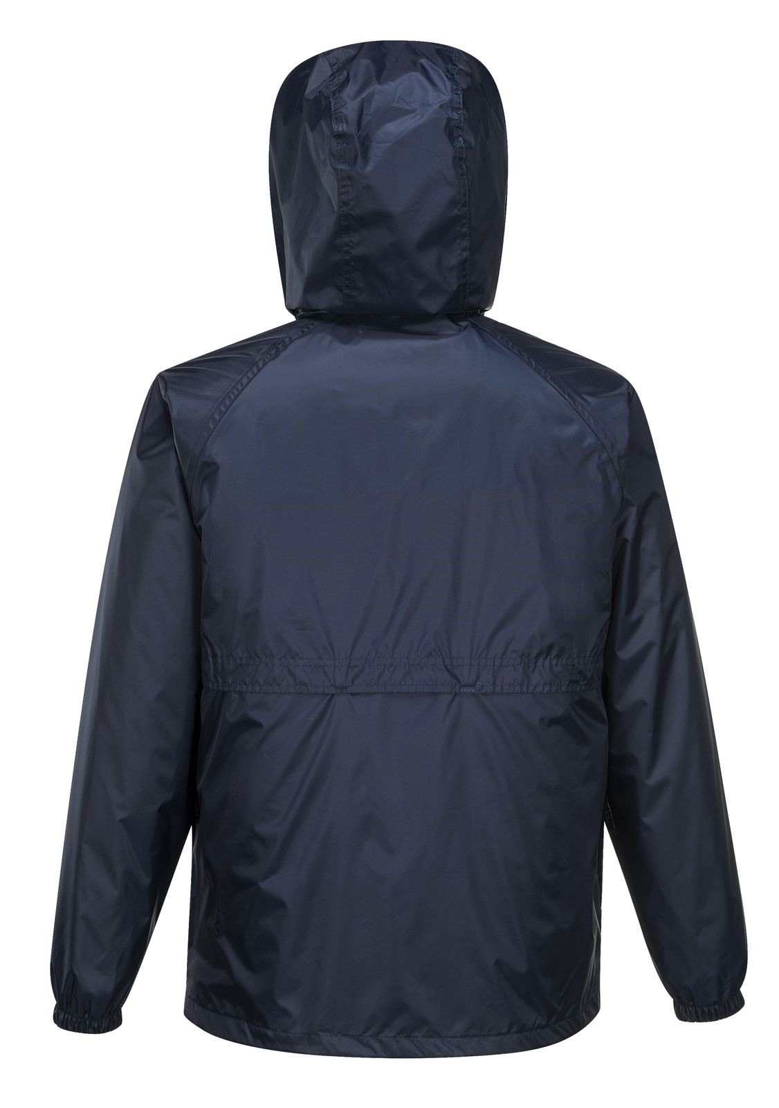 HUSKI STRATUS RAIN JACKET Waterproof Workwear Concealed Hood Windproof Packable - Navy Blue