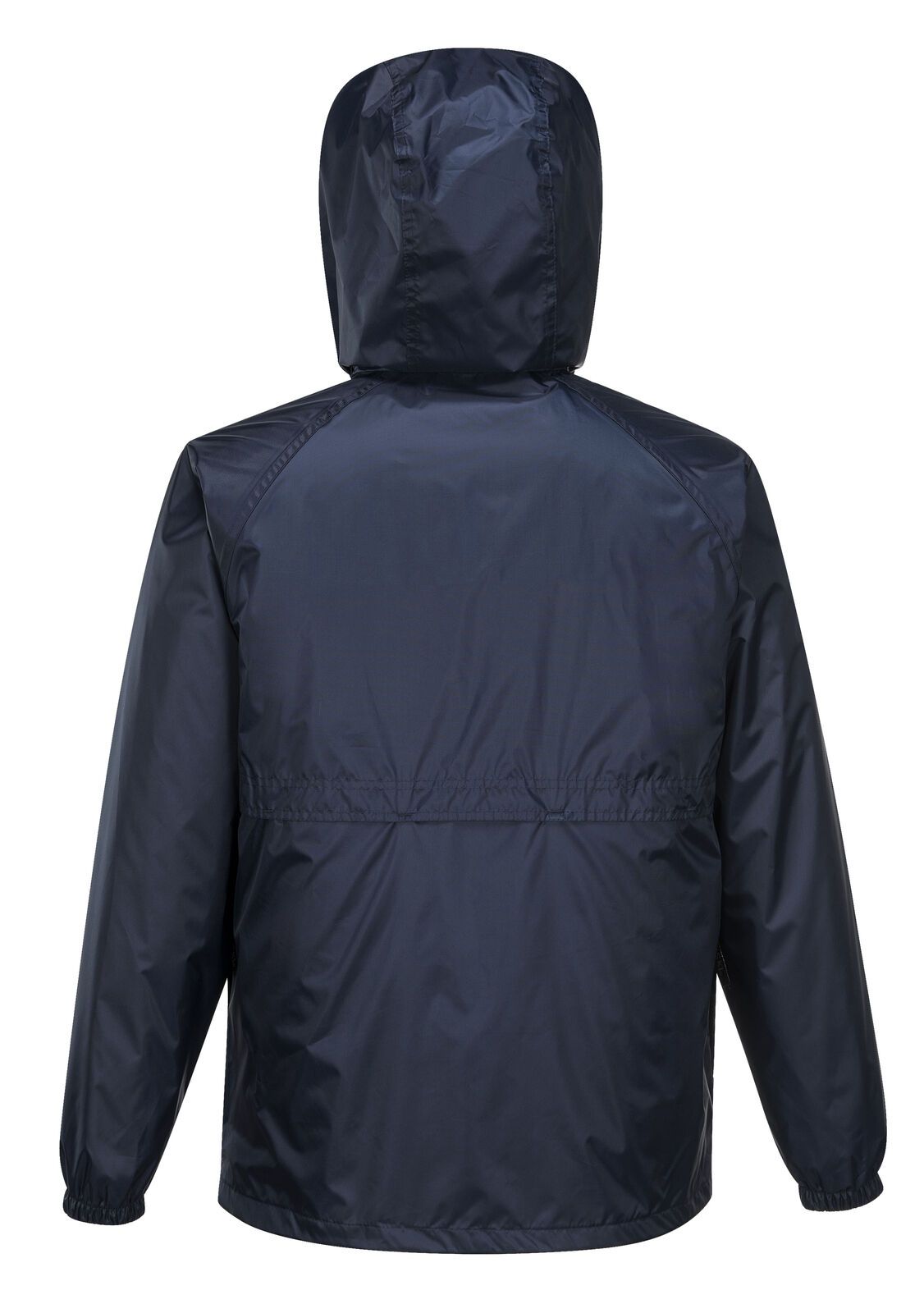 HUSKI STRATUS RAIN JACKET Waterproof Workwear Concealed Hood Windproof Packable - Navy Blue