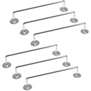 6x 610mm Chrome Towel Rail Stainless Steel Holder Rack