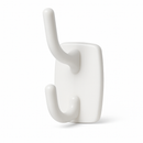6x Deco Self-Adhesive Double Hooks in White – 2.3kg Weight Capacity per Hook