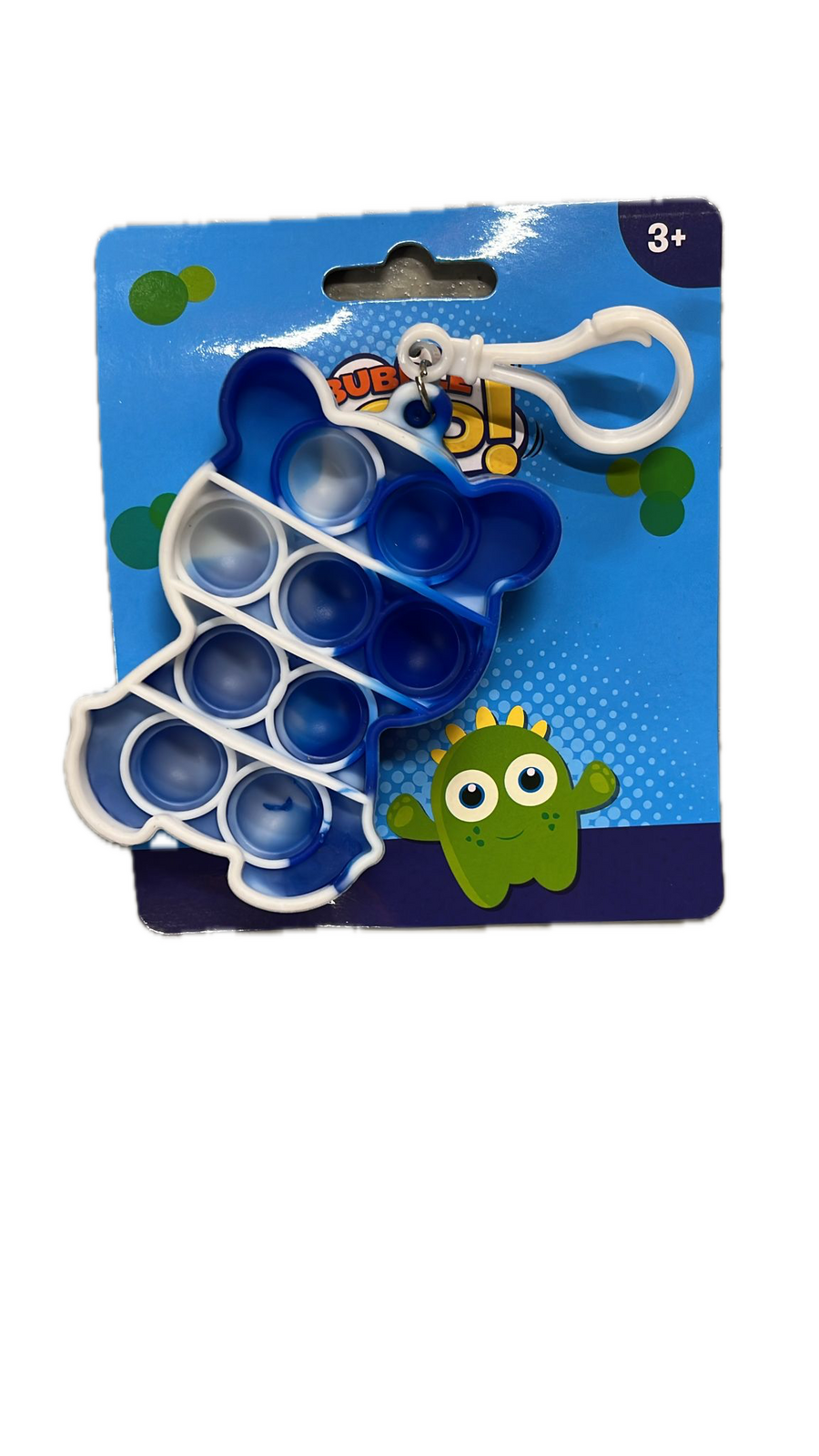 1x Push Bubble Pop It Fidget Keyring Squeeze Toy Sensory Silicone Stress Reliever