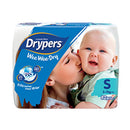 1pk 82 Drypers Baby Wee Dry Nappies Nappy Diapers - Small 3-7Kg Diapers