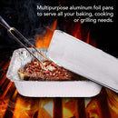 160x Aluminium Disposable Foil Food Container Trays Pans w/ Lids Covers Bulk 32cm*26cm*6.3cm