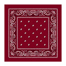 BANDANA Paisley 100% COTTON Head Wrap Durag Bandanna Summer Biker Scarf Mask - Burgundy