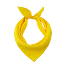 Plain Bandana 100% COTTON Head Wrap Durag Bandanna Summer Biker Scarf Mask - Yellow