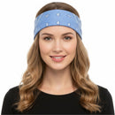 BANDANA Paisley 100% COTTON Head Wrap Durag Bandanna Summer Biker Scarf Mask - Sky Blue