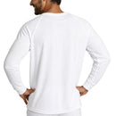 Mens Merino Wool Blend Thermal Top Long Sleeve Base Layer Underwear - Beige
