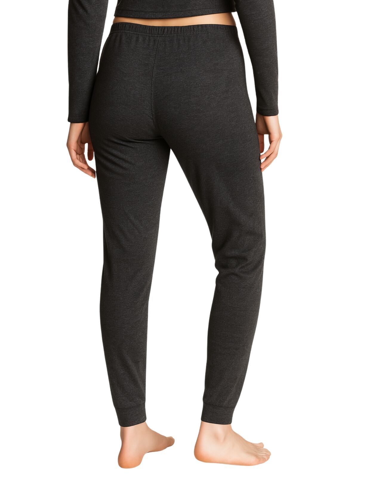 Womens Merino Wool Blend Long Janes Thermal Underwear Layer Thermals Leggings Pants - Black