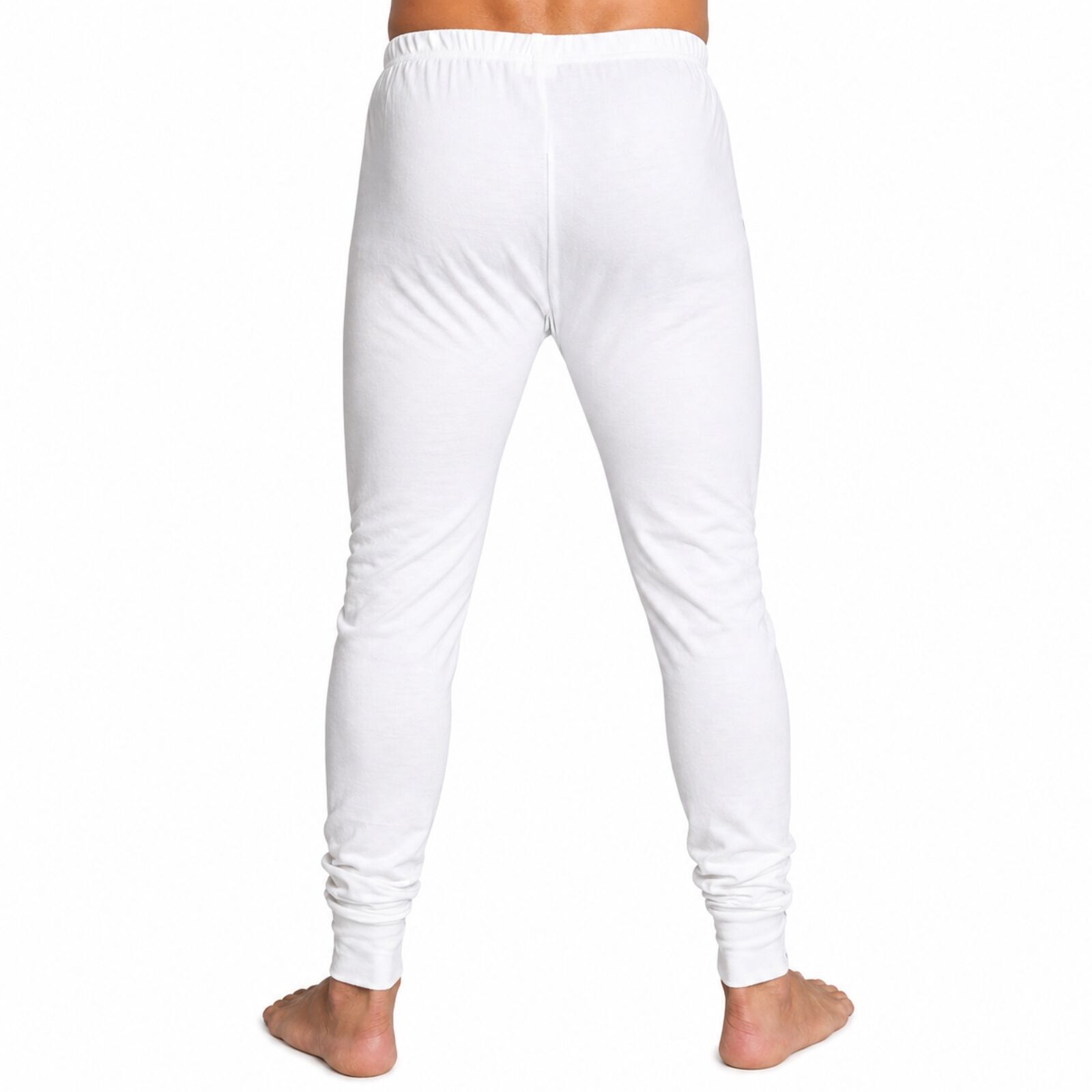 Mens Thermal Long John Pants Merino Wool Blend Base Layer Winter Warm - Beige