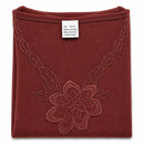 Womens Merino Wool Blend Thermal Top Long Sleeve V Neck Spencer Warm - Burgundy