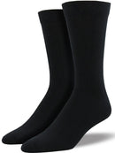 1 Pair Bamboo Derived Loose Top Socks Diabetic Style Comfort Circulation - Black