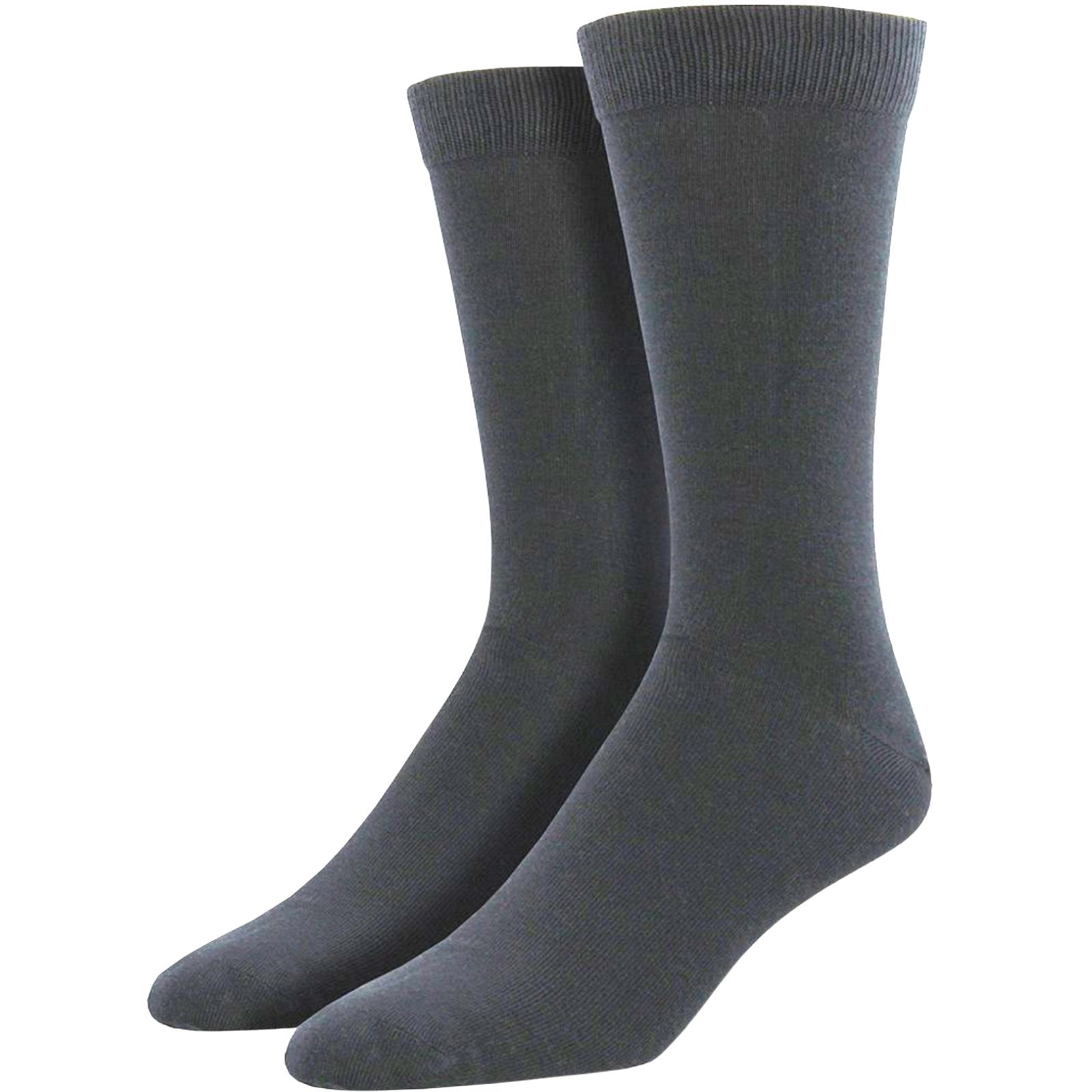1 Pair Bamboo Derived Loose Top Socks Diabetic Style Comfort Circulation - Grey