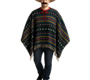 PREMIUM MEXICAN PONCHO Spanish Costume Wild West Cowboy Party Bandit  12467
