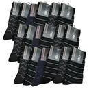 18 Pairs COTTON BUSINESS SOCKS Mens Dress Crew Plain Work Casual  BULK - Assorted