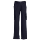 Mens CARGO PANTS Work Wear Trousers 100% COTTON Tradie Pockets Military 310gsm - Navy