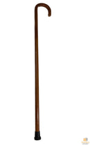 92cm WOODEN WALKING STICK Wood Cane Pole Carved Varnished Deluxe Quality Sturdy - Brown