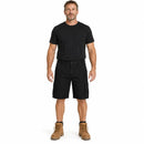 Mens CARGO SHORTS All Sizes 100% COTTON Drill Heavy Work Tradie Military - Black