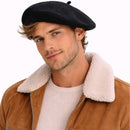 Unisex French Beret Hat Military Army Style Beanie Winter Warm Cap - Black