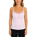 Womens Camisole Top 100% Cotton Cami Strap Singlet Basic Tank Shirt - Pink