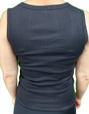 Ladies Sleeveless Singlet Top Womens Summer Basic Tank Shirt Lace Motif Front - Black