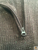 Mens Knit Jumper Pullover Sweater Knitted Casual Stretch Warm Winter  - Half Zip Burgundy 97 (KW14) - M