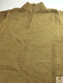 Mens Knit Jumper Pullover Sweater Knitted Casual Stretch Warm Winter  - Half Zip Burgundy 97 (KW14) - M