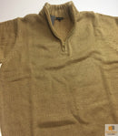 Mens Knit Jumper Pullover Sweater Knitted Casual Stretch Warm Winter  - Half Zip Burgundy 97 (KW14) - M