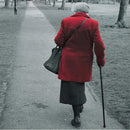 Adjustable Metal WALKING STICK Travel Cane Folding Pole Compact Retractable Hike - Black