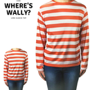 KIDS Red and White Striped Top Wenda Waldo Shirt Costume Party Book Week
