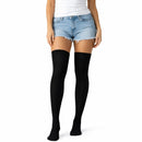 Over Knee Stay Up Stockings Hosiery Party Costume Socks - Plain Black