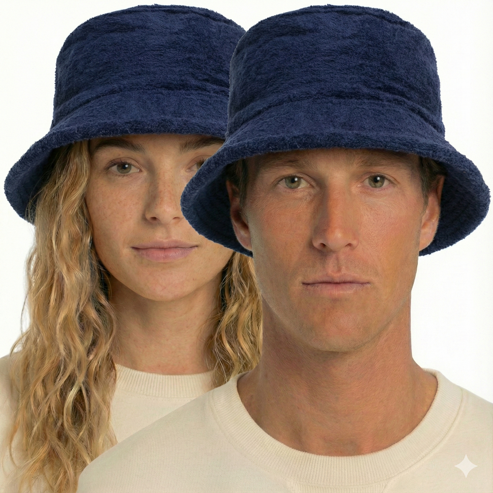 100% Cotton Terry Towelling Bucket Hat Daggy Fishing Camping Lad Cap in Navy Blue