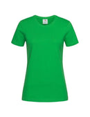 Womens 100% Cotton T-Shirt Plain Basic Tee Casual Top in Green