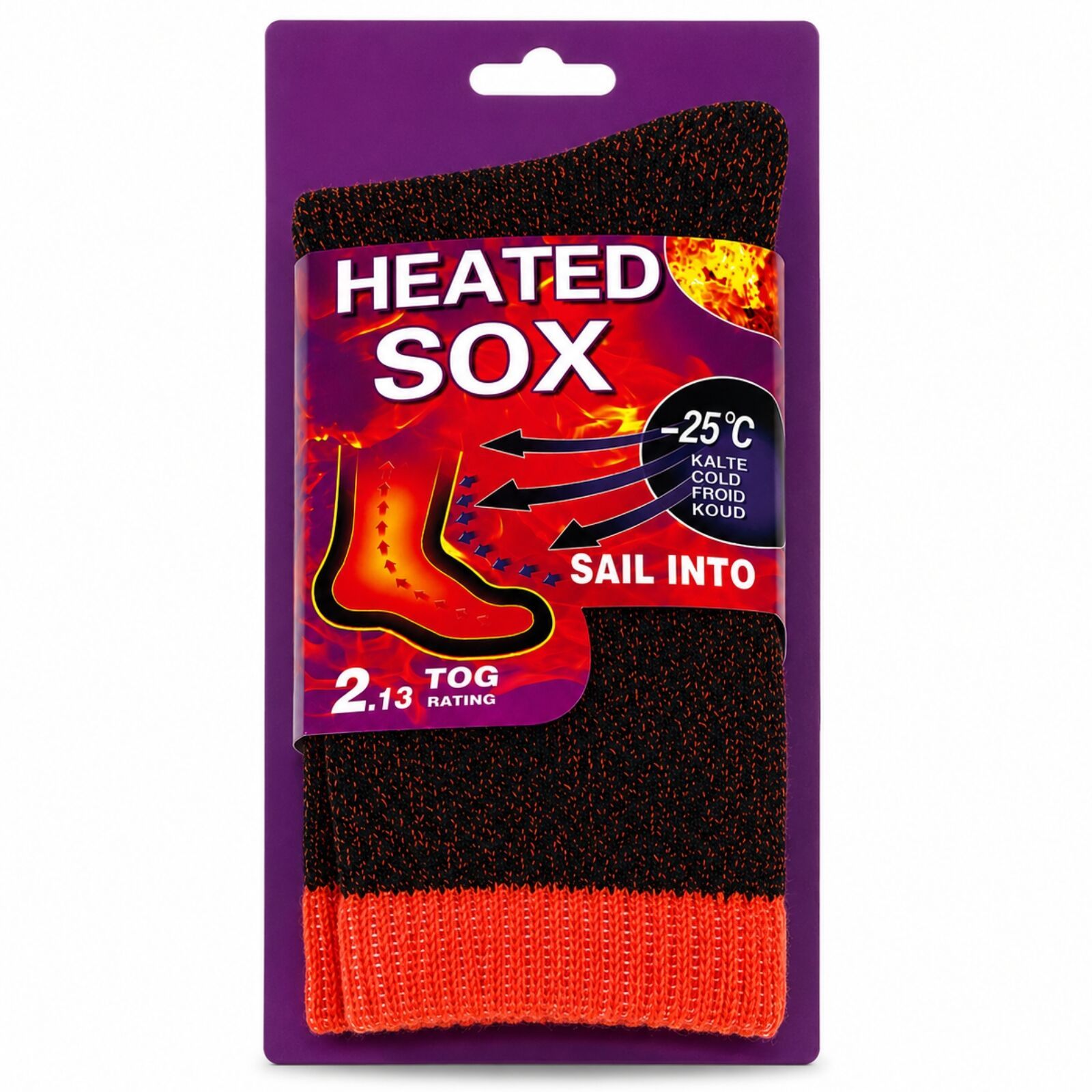 Womens Thermal Heated Socks Warm Winter Work Ski Comfort Socks 1 Pair - Assorted
