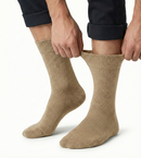 1x Pair COTTON Rich LOOSE TOP SOCKS Circulation Diabetic Comfort in Beige