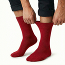 1x Pair COTTON Rich LOOSE TOP SOCKS Circulation Diabetic Comfort in Red - 2-8