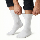 1x Pair COTTON Rich LOOSE TOP SOCKS Circulation Diabetic Comfort in White