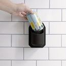 Silicone Shower Beer Holder Wall Mounted Beverage Can Rack Self Adhesive in Black
